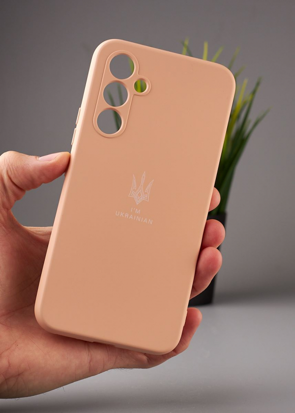 Силиконовый чехол Original pack SOFT для Samsung A54 5G (ТРИЗУБ) пудра