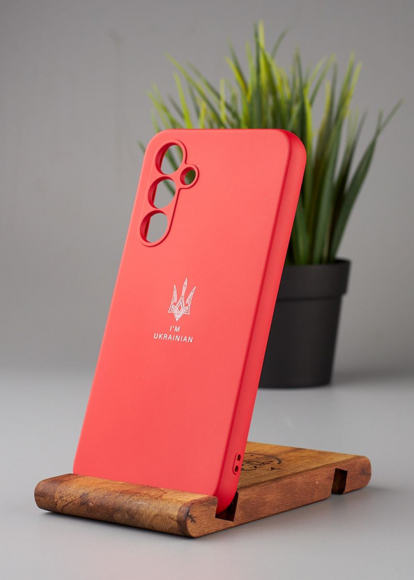 Силиконовый чехол Original pack SOFT для Samsung A54 5G (ТРИЗУБ) красный