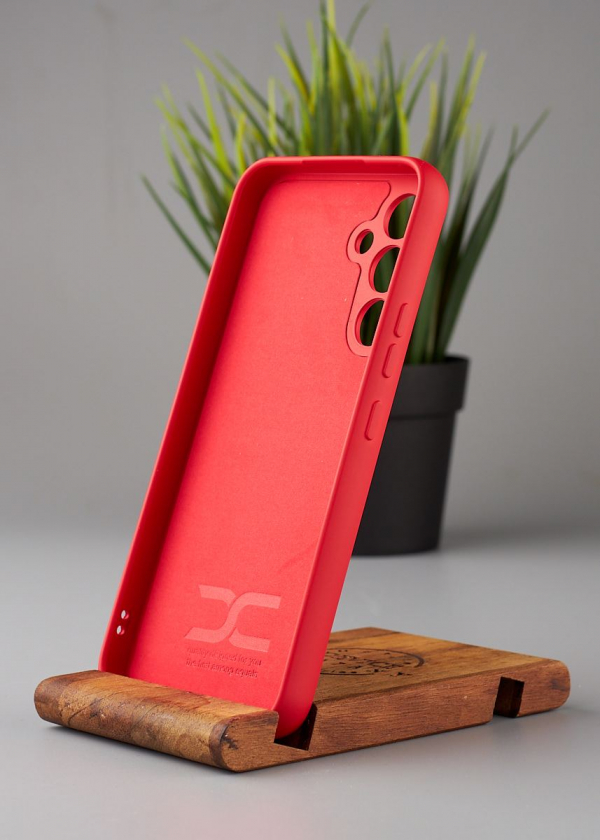 Силиконовый чехол Original pack SOFT для Samsung A54 5G (ТРИЗУБ) красный