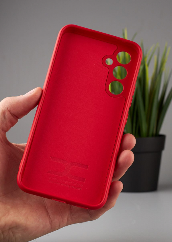 Силиконовый чехол Original pack SOFT для Samsung A54 5G (ТРИЗУБ) красный