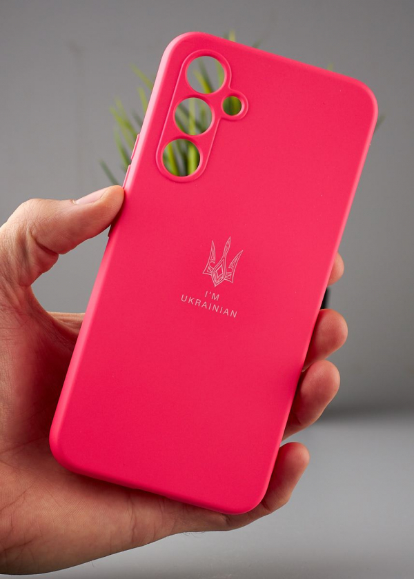 Силиконовый чехол Original pack SOFT для Samsung A54 5G (ТРИЗУБ) малиновый