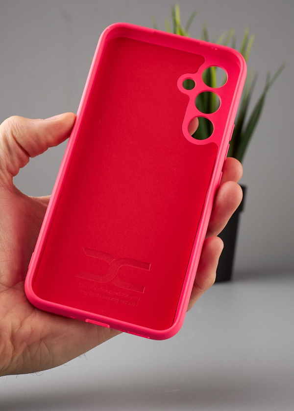 Силиконовый чехол Original pack SOFT для Samsung A54 5G (ТРИЗУБ) малиновый