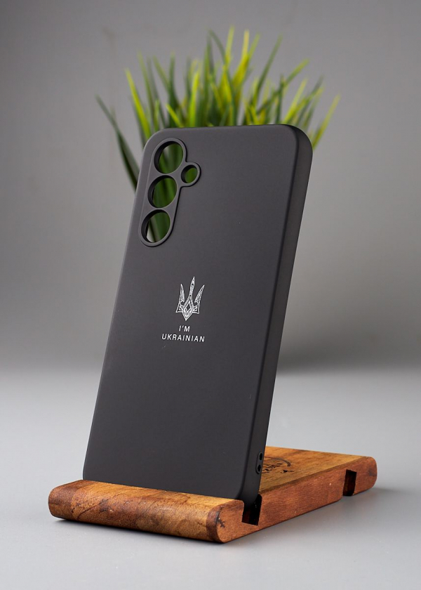 Силиконовый чехол Original pack SOFT для Samsung A54 5G (ТРИЗУБ) черный