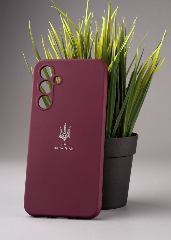 Силиконовый чехол Original pack SOFT для Samsung A54 5G (ТРИЗУБ) бордовый
