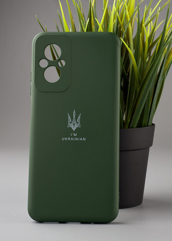 Силиконовый чехол Original pack SOFT для Xiaomi Redmi 11 Prime/Poco M5 4G (ТРИЗУБ) темно-зеленый