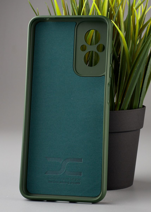 Силиконовый чехол Original pack SOFT для Xiaomi Redmi 11 Prime/Poco M5 4G (ТРИЗУБ) темно-зеленый