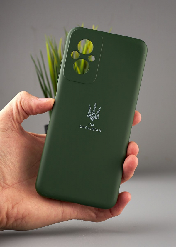 Силиконовый чехол Original pack SOFT для Xiaomi Redmi 11 Prime/Poco M5 4G (ТРИЗУБ) темно-зеленый