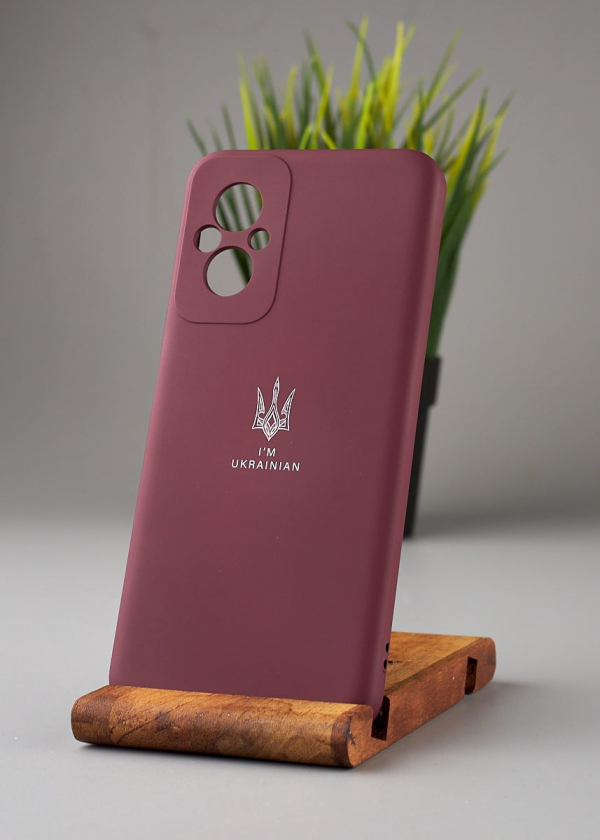 Силиконовый чехол Original pack SOFT для Xiaomi Redmi 11 Prime/Poco M5 4G (ТРИЗУБ) бордовый