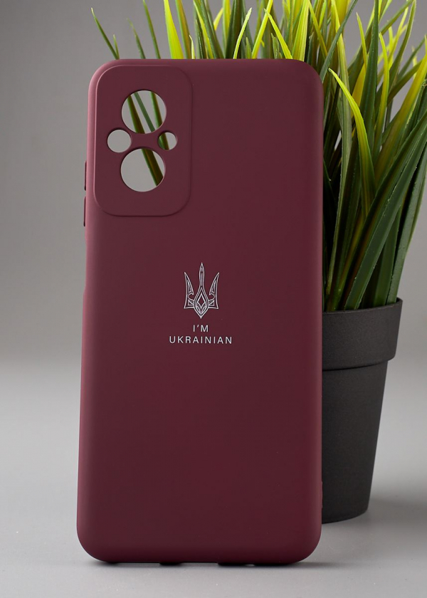 Силиконовый чехол Original pack SOFT для Xiaomi Redmi 11 Prime/Poco M5 4G (ТРИЗУБ) бордовый