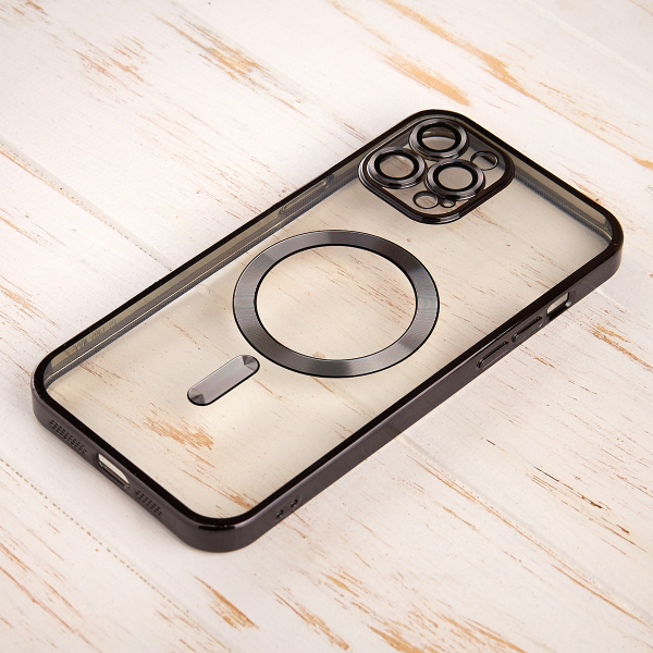 Силиконовый чехол SHINING with MagSafe для iPhone 13 Pro черный