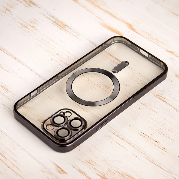Силиконовый чехол SHINING with MagSafe для iPhone 13 Pro черный