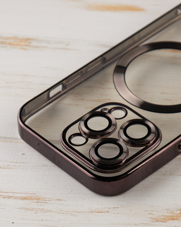 Силиконовый чехол SHINING с поддержкой MagSafe для iPhone 14 Pro черный