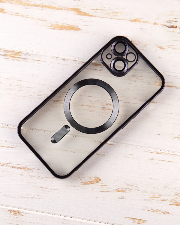 Силиконовый чехол SHINING with MagSafe для iPhone 15 Plus темно-фиолетовый