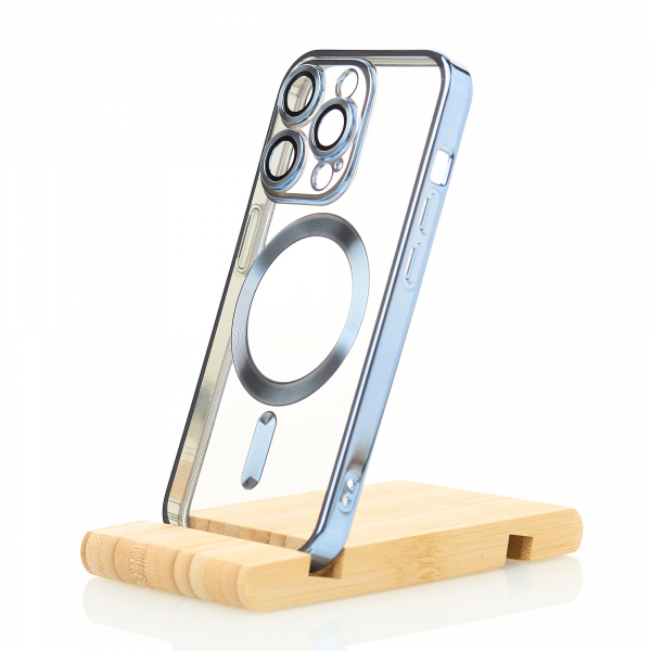 Силиконовый чехол SHINING with MagSafe для iPhone 13 Pro синий
