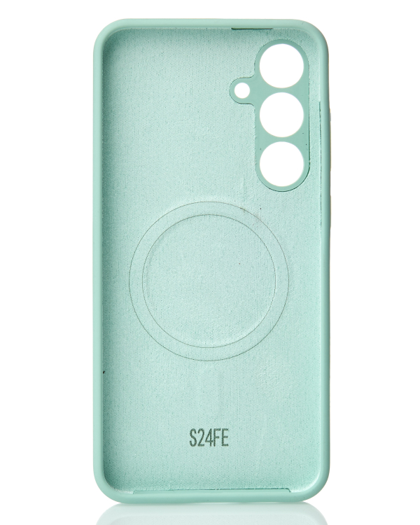 Силиконовый чехол Slim Ring Soft с поддержкой MagSafe для Samsung S24 FE succulent