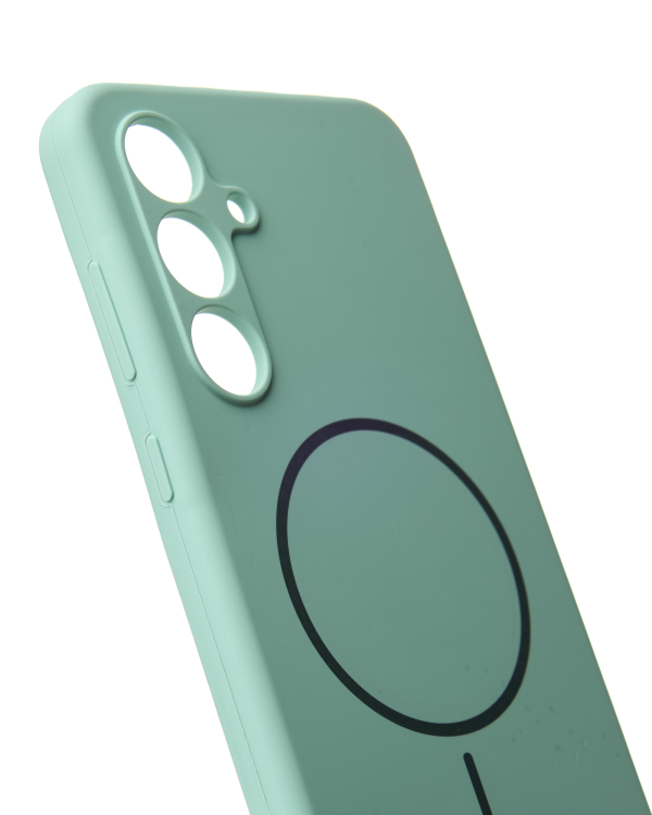 Силиконовый чехол Slim Ring Soft с поддержкой MagSafe для Samsung S24 FE succulent