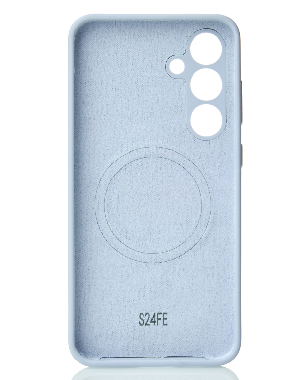 Силиконовый чехол Slim Ring Soft с поддержкой MagSafe для Samsung S24 FE blue fog