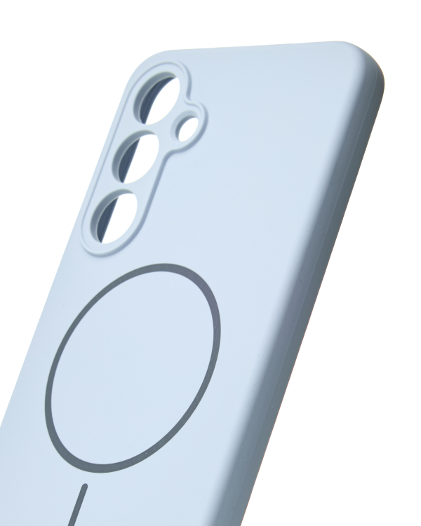 Силиконовый чехол Slim Ring Soft с поддержкой MagSafe для Samsung S24 FE blue fog