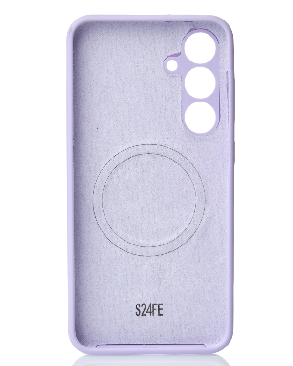 Силиконовый чехол Slim Ring Soft с поддержкой MagSafe для Samsung S24 FE violet
