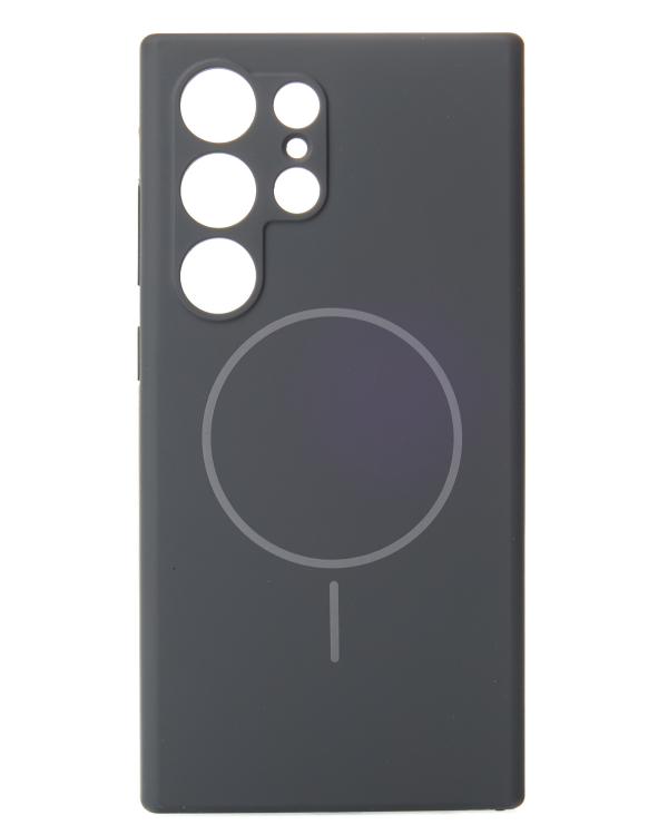 Силиконовый чехол Slim Ring Soft с поддержкой MagSafe для Samsung S24 Ultra stone gray