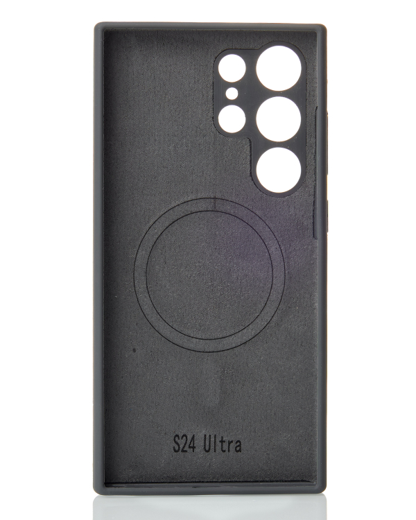 Силиконовый чехол Slim Ring Soft с поддержкой MagSafe для Samsung S24 Ultra stone gray