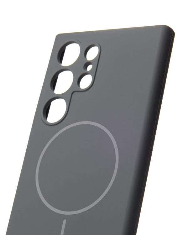 Силиконовый чехол Slim Ring Soft с поддержкой MagSafe для Samsung S24 Ultra stone gray