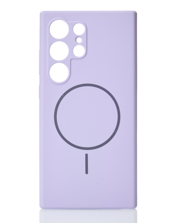 Силиконовый чехол Slim Ring Soft с поддержкой MagSafe для Samsung S24 Ultra violet