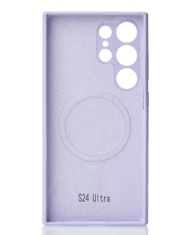 Силиконовый чехол Slim Ring Soft с поддержкой MagSafe для Samsung S24 Ultra violet