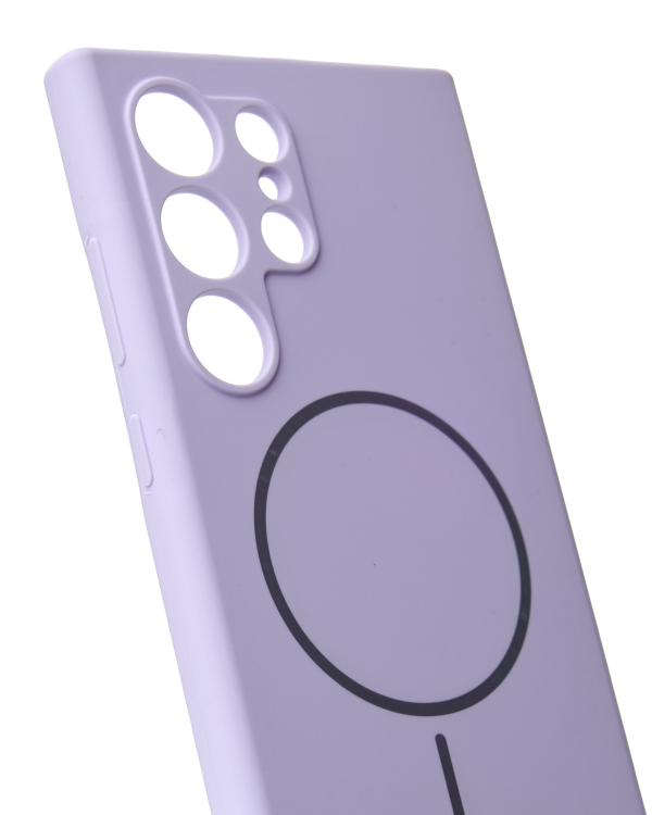 Силиконовый чехол Slim Ring Soft с поддержкой MagSafe для Samsung S24 Ultra violet