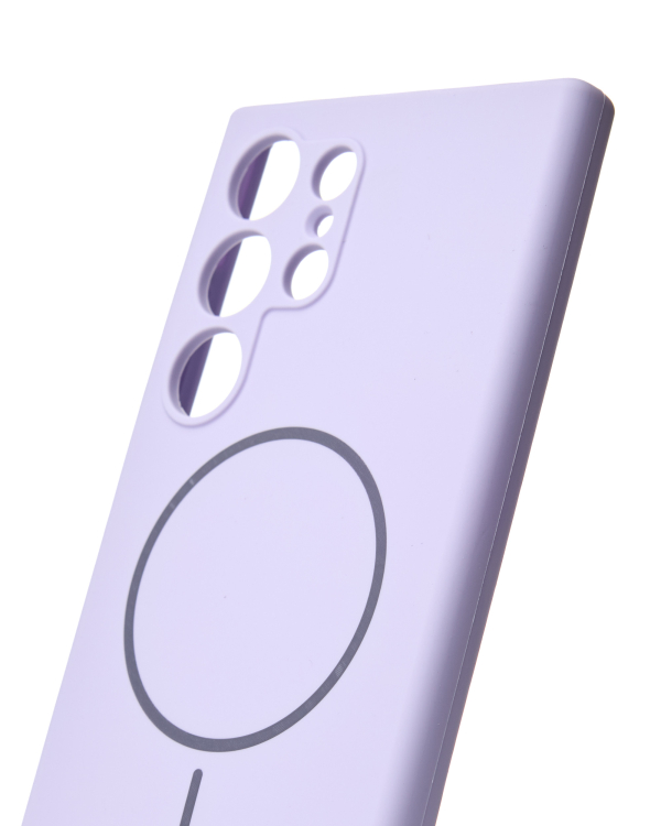 Силиконовый чехол Slim Ring Soft с поддержкой MagSafe для Samsung S24 Ultra violet