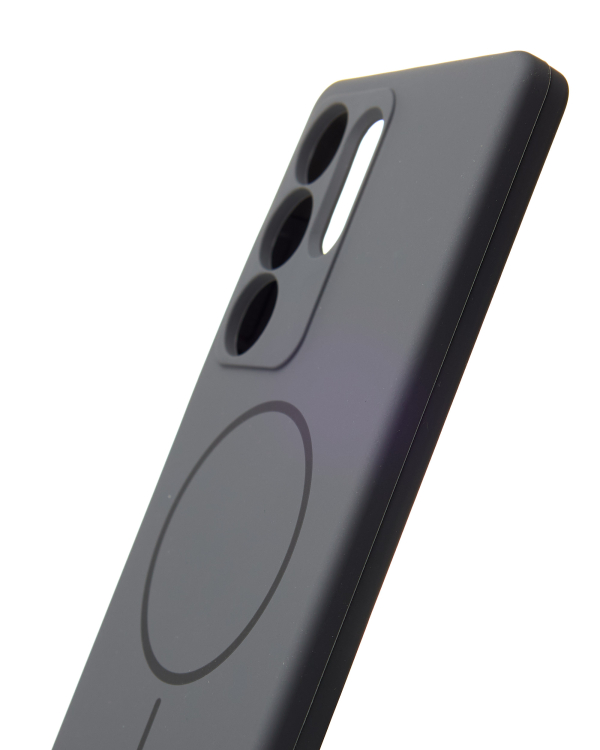 Силиконовый чехол Slim Ring Soft с поддержкой MagSafe для Samsung S25 Ultra stone gray