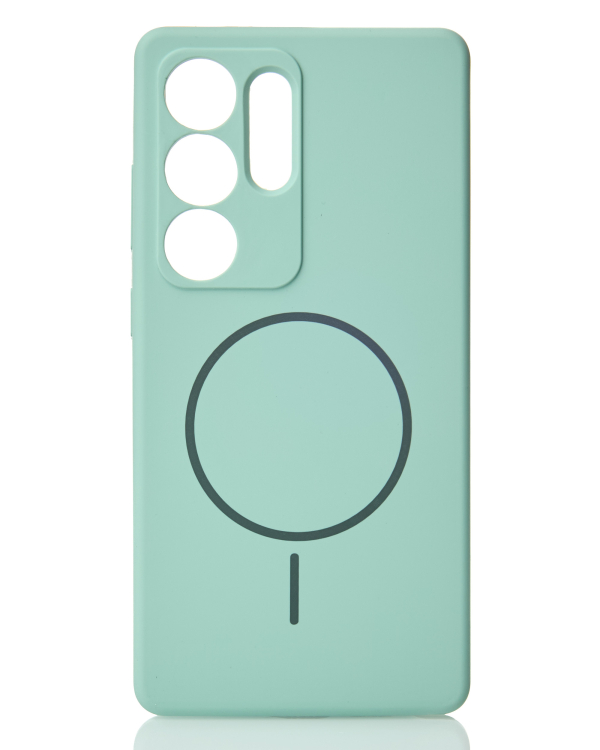 Силиконовый чехол Slim Ring Soft с поддержкой MagSafe для Samsung S25 Ultra succulent