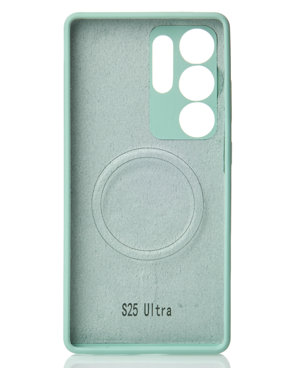 Силиконовый чехол Slim Ring Soft с поддержкой MagSafe для Samsung S25 Ultra succulent