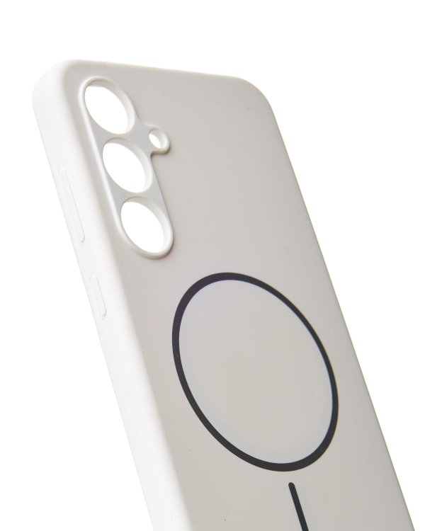 Силиконовый чехол Slim Ring Soft с поддержкой MagSafe для Samsung S24 FE white