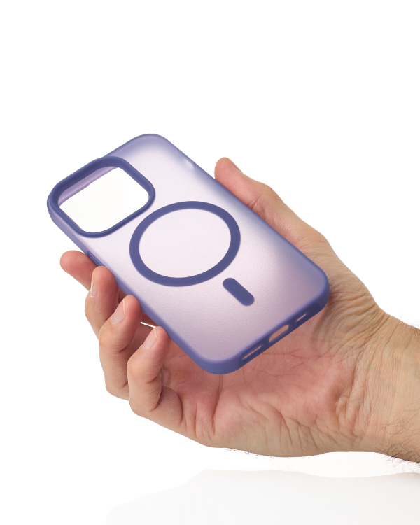 Силиконовый чехол SOFT MATT с поддержкой MagSafe для iPhone 12/12 Pro dark purple