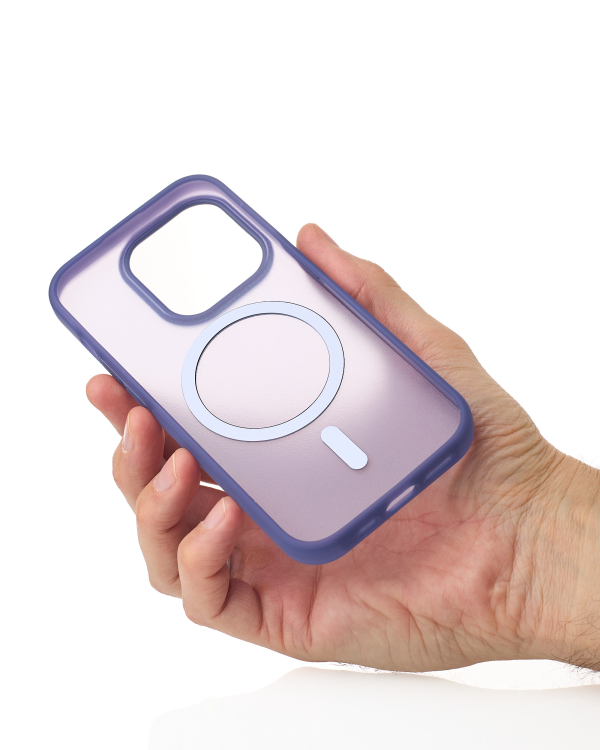 Силиконовый чехол SOFT MATT с поддержкой MagSafe для iPhone 12/12 Pro dark purple