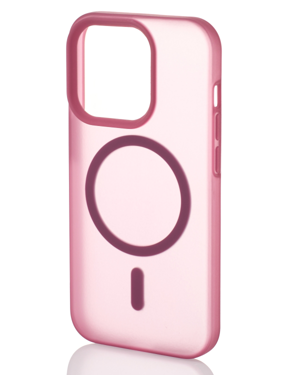 Силиконовый чехол SOFT MATT с поддержкой MagSafe для iPhone 12/12 Pro cherry red