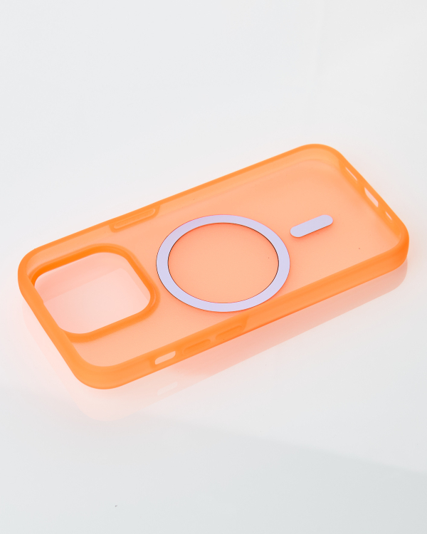 Силиконовый чехол SOFT MATT с поддержкой MagSafe для iPhone 12/12 Pro orange