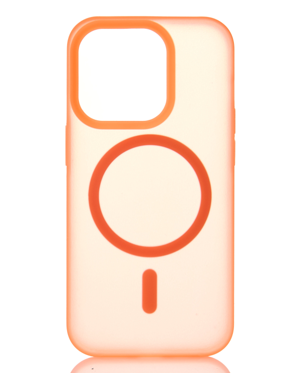 Силиконовый чехол SOFT MATT с поддержкой MagSafe для iPhone 12/12 Pro orange