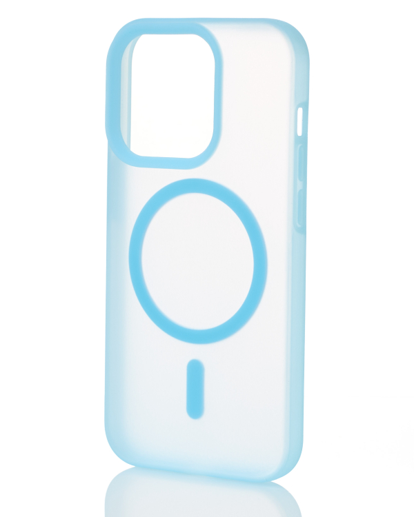 Силиконовый чехол SOFT MATT с поддержкой MagSafe для iPhone 12/12 Pro light blue