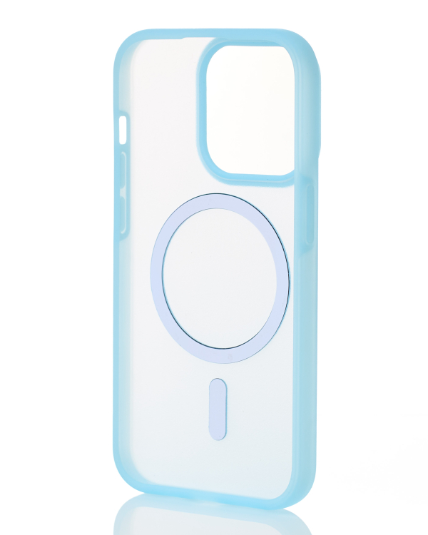 Силиконовый чехол SOFT MATT с поддержкой MagSafe для iPhone 12/12 Pro light blue