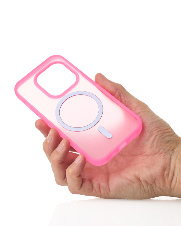 Силиконовый чехол SOFT MATT с поддержкой MagSafe для iPhone 12/12 Pro rose red