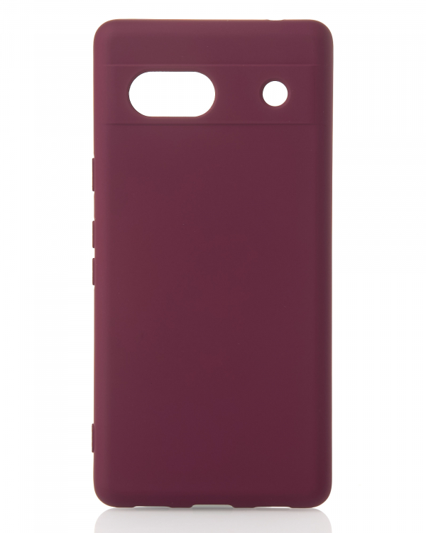 Силиконовый чехол SOFT Silicone Case для Google Pixel 8A (без лого) бордовый
