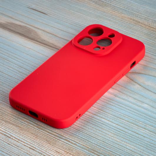 Силиконовый чехол SOFT Silicone Case для iPhone 14 Pro (без лого) красный