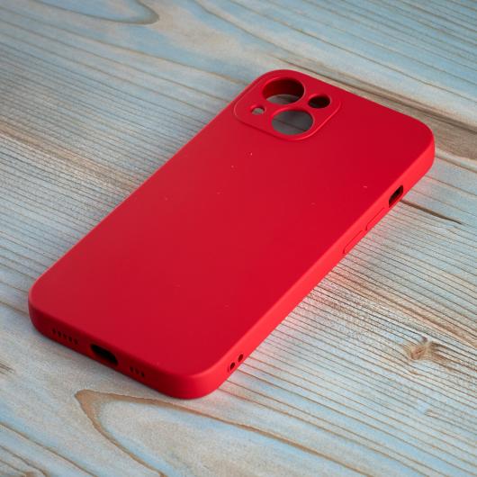 Силиконовый чехол SOFT Silicone Case для iPhone 14 Plus (без лого) красный