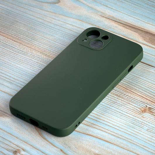 Силиконовый чехол SOFT Silicone Case для iPhone 14 Plus (без лого) темно-зеленый