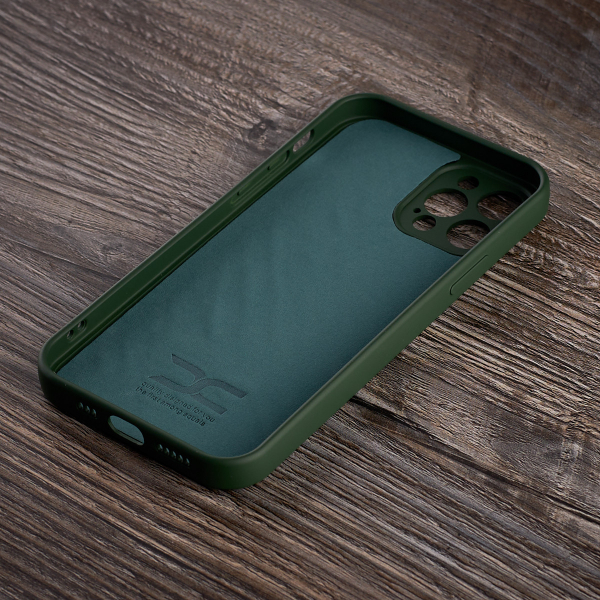 Силиконовый чехол SOFT Silicone Case для iPhone 12 Pro Max (без лого) темно-зеленый