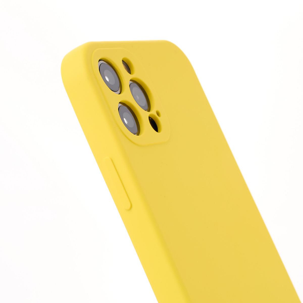 Силиконовый чехол SOFT Silicone Case для iPhone 12 Pro Max (без лого) лимонный