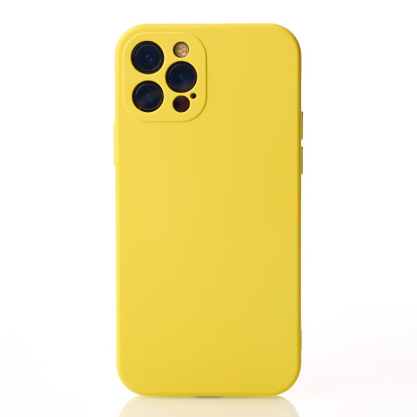 Силиконовый чехол SOFT Silicone Case для iPhone 12 Pro (без лого) лимонный