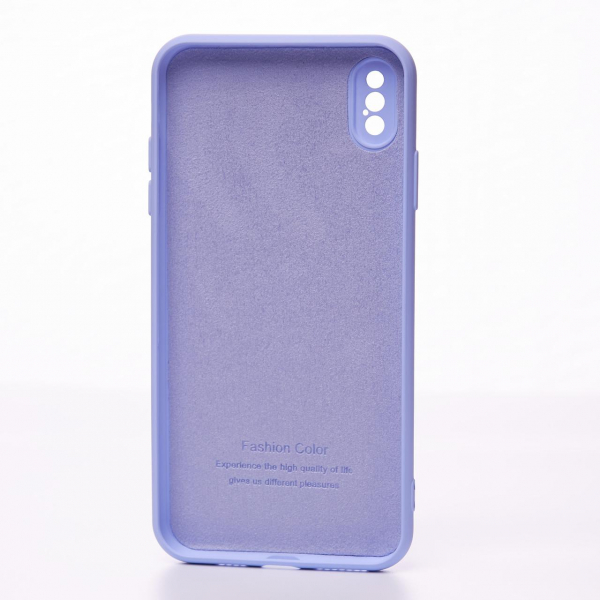 Силиконовый чехол SOFT Silicone Case для iPhone XS Max (без лого) фиалковый